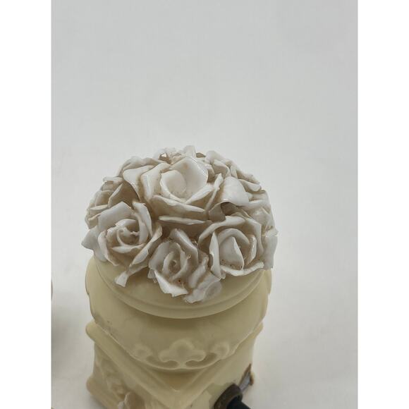 Vintage Italian Porcelain Rose TV Lamp by CAPODIMONTE Style Works - Picture 5 of 5